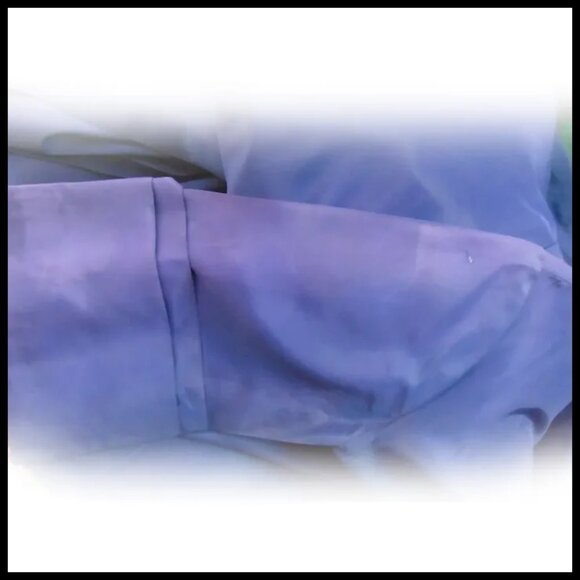 50s Vintage Swing Coat Evening New Look Blue Taffeta Outerwear - Picture 8 of 16